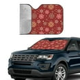 thumbnail image 4 of XMXT Car Sun Shade Windshield, Cartoon Red Snowflake Sunshade for Car Windshield Sun Shades for Car SUV Truck, s, 4 of 9