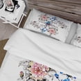 thumbnail image 4 of Designart 'Blue and Pink Wildflowers' Traditional Duvet Cover Set, 4 of 5
