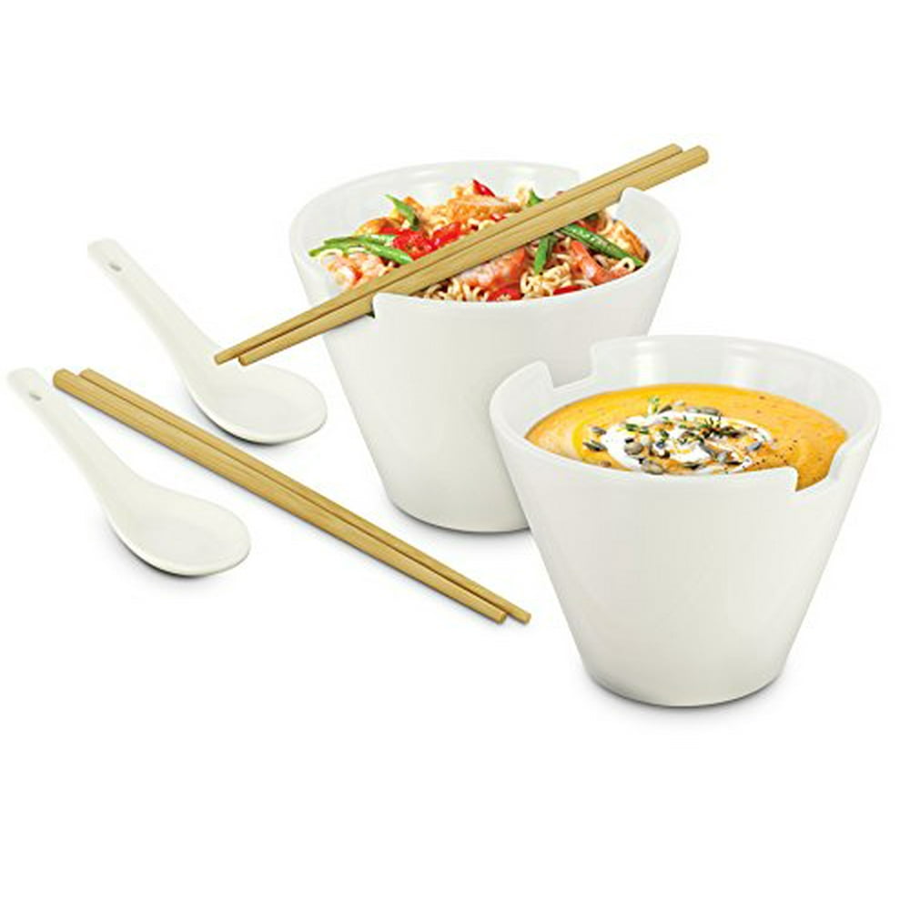 Kovot Noodle Soup Bowl Set 28 Oz Bowls Great For Pho, Ramen Noodle