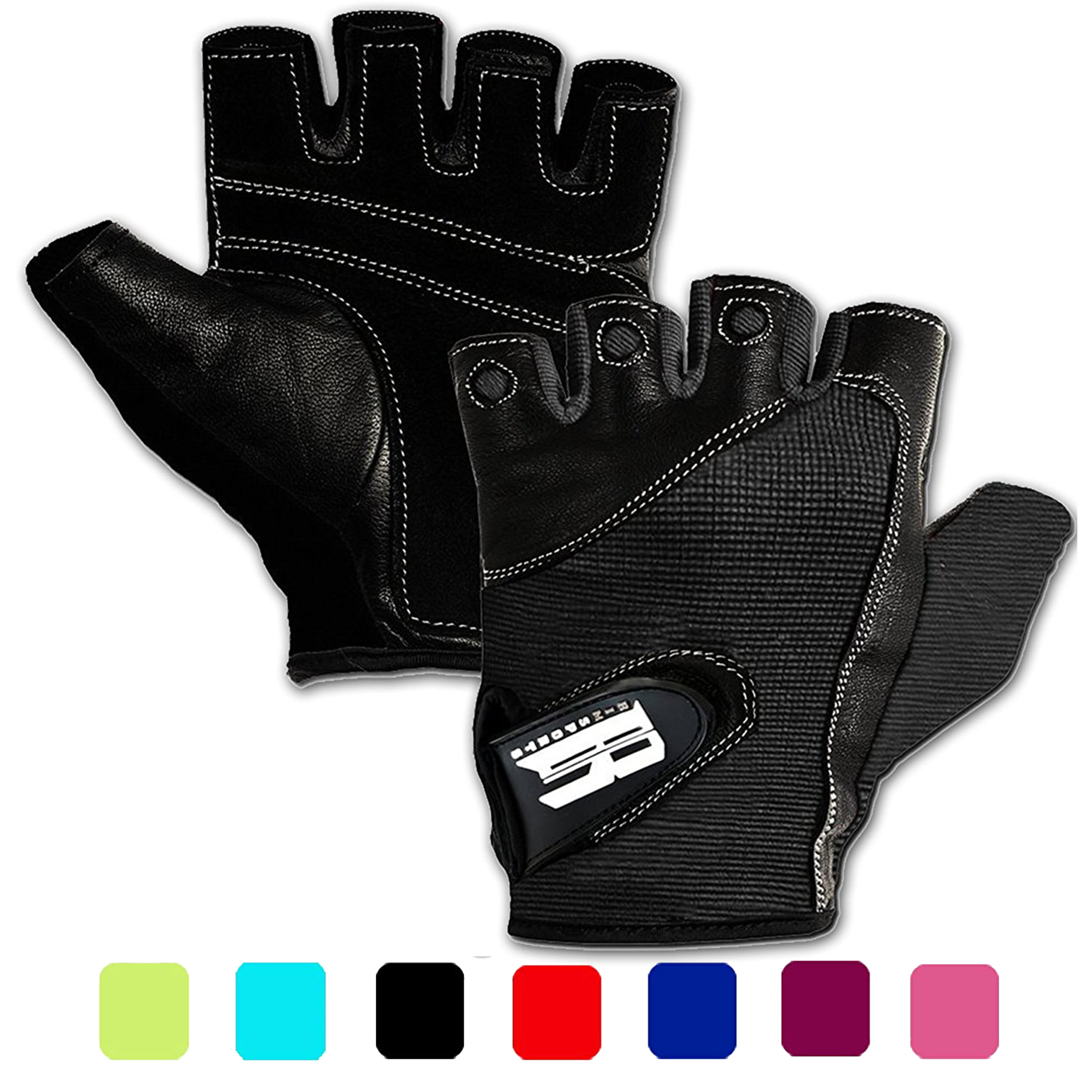 RIMSports Weight Lifting Gloves and Breathable Leather Padded Gym ...