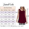 thumbnail image 5 of JuneFish Women's Tank Tops Summer Sleeveless Tunic Pleated Floral Print Casual Blouse, 5 of 6