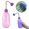 thumbnail image 2 of Piwvid Watering Can 450ML, Succulent Watering Bottle Plant Flower Squeeze Bottle Plastic Bend Mouth Safety Wash Bottle 2 In 1 Spray Head Functionality, 2 of 9