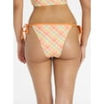 thumbnail image 4 of No Boundaries Plaid Print Side Tie Bikini Bottoms, Women’s XXS-XXL, 4 of 4