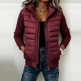 thumbnail image 7 of Luvrsol Winter Coats for Women Hooded Quilted Puffer Jacket Full Zip Warm Coat Outerwear, Wine S-2XL, 7 of 7