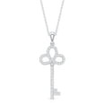 thumbnail image 2 of Rosec Jewels Lab Grown Diamond Key Necklace Pendant with Chain - Ef-Vs Quality Pave Diamond Necklace - Anniversary Gift, 18K White Gold, 2 of 7
