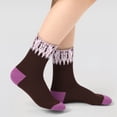 thumbnail image 2 of Xijirk Fringe Lace Crew Socks Color Block Cotton Ankle Socks Size:3-5 Years, 2 of 5