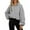 Gray, variant on SwiftWear Women's Plush Fleece Half-Zip Mock Neck Sweatshirts Pullover Soft Textured Fashion Cropped Sweat Shirt with Athletic Fit, Cozy Casual Wear for Light Exercise Light Blue
