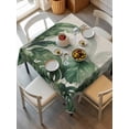 thumbnail image 2 of Palm Leaves Tropical Suqare Tablecloth - 54 x 54 Inch, Green Botanical Summer Linen Waterproof & StainResistant Tablecloth, Washable Oil-proof Table Cover for Dining/Party/Wedding/Camping/Buffet, 2 of 9