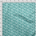 thumbnail image 4 of oneOone Tissu Popeline de Coton Vert Turquoise Matériel de Robe Florale Tissu Imprimé Tissu au Mètre 56 Pouces de Large, 4 of 4