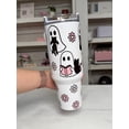 thumbnail image 5 of YARNIX Bookish Cute Ghosties Stainless Steel Quencher - Ghost Cat Tumbler, 40oz, White - Opaque lid, 5 of 8