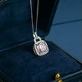 thumbnail image 4 of K-KED Halo Shiny Perfect Created Pink Gemstone Pendant Necklace Women Sterling Silver, 4 of 9