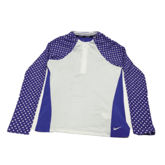 Nike Womens LONG SLEEVE ZIP HYDROGUARD, Saphire, Small