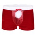 thumbnail image 3 of Lencería para hombre Terciopelo Navidad Papá Noel Disfraz de cosplay Vacaciones Club nocturno Año nuevo Boxer Shorts Ropa interior Calzoncillos Ropa de dormir, 3 of 5