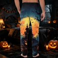 thumbnail image 6 of GrmtClth Halloween Pajamas Pants for Men Breathable Elastic Waist Pants Witch Pumpkin Ghost Face Print Loose Fit Costume for 2026 Halloween with Pocket Black M, 6 of 6