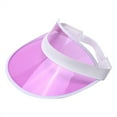 thumbnail image 2 of 3 Pack Sun Visor Hats Women Men Clear Colorful Plastic Party Hat Adjustable UV Outdoor Sports Tennis Beach Golf Headwear Cap, 2 of 6