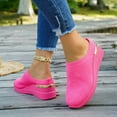 thumbnail image 4 of Women's Backless Wedge Casual Walking Shoes Non Slip Lightweight Mesh Slip On Platform Clogs, 4 of 6
