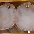 thumbnail image 3 of Upsala Agatge Flush Mount Ceiling Light in Small w/ Antique Brass Metal Finish, 3 of 4