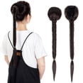 thumbnail image 4 of LELINTA Hair Pieces Ponytail Fishtail Braid Extension 24 Inch Clip in Synthetic Hair Ponytail Hairpieces, 4 of 7