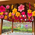 thumbnail image 4 of 9 Pcs Paper Flower Decorations – 3 Sizes (7.9", 9.8", 13.8") Paper Fans, Hanging Flower Wall Decor for Birthday, Wedding & Home Party, Multicolor 3D Design, 4 of 5