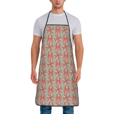 

Matuu Insects Spiders for Cooking Apron for Men and Women Adjustable Strap and Waist Ties for Baking Cooking Gardening