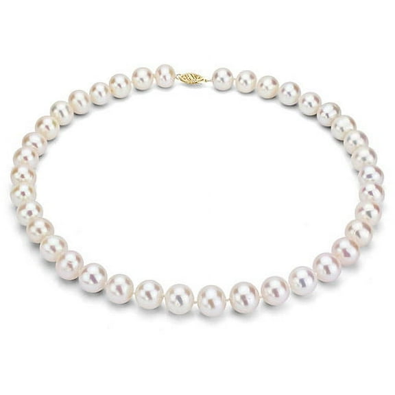 ADDURN 8-9mm White Freshwater Pearl Necklace with 14kt Fishhook Clasp, 18"