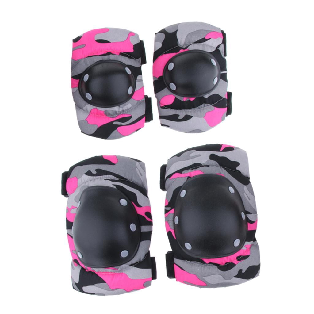 1 Piece Adult Elbow Knee Pads for Roller Skating Scooter Skateboard Climbing Cycling Accessory Fuchsia L