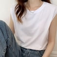 thumbnail image 5 of Women Summer Korean Y2K T-Shirt Loos Tee Tank Sleeveless Leisure Vest Sport Tops, 5 of 11