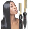thumbnail image 1 of Plancha alisadora eléctrica con peine caliente, ideal para cabello afro grueso, pelucas y barba. Rizador portátil anti-quemaduras. 1 unidad., 1 of 4