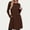 Brown, variant on Women's Knit Dress Long Sleeve Casual Crew Neck Tunic Dresses with Pockets Button Side Fall Winter Trendy Outfits Khaki XL(XL)