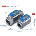 thumbnail image 4 of Ruiboury Electronic Turbines Fuel Flows Meter High Accuracy Measuring Flowmeter Aluminum Alloy LCD PCB Flows Indicator Sensor 1.5inch, 4 of 6