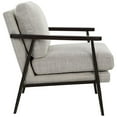 thumbnail image 4 of Uttermost Sebastian Contemporary Fabric & Wood Accent Chair in Ivory/Walnut, 4 of 8