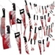 thumbnail image 1 of Guirnalda sangrienta de Halloween Banner Props Decoración de Halloween Zombis de Halloween Decoración de fiesta de vampiros Casa fantasma Bar Oficina Hogar Interior Exterior Patio Decoración Armas, 1 of 7