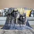 thumbnail image 2 of Fenyluxe Wolves Snow Full Moon Throw Blanket for Couch Sofa Bed Office Travel Camping School - All Seasons Flannel Blanket (Three Sizes Available) 60x80in, 2 of 6