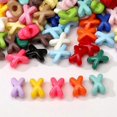 thumbnail image 5 of 10Pcs X Shaped Spacer Beads with 2mm Hole Colorful Acrylic Craft Beads For Keychain Bag Charm Bracelets Jewelry Making rose red, 5 of 5