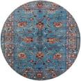 thumbnail image 1 of Ahgly Company Indoor Round Mid-Century Modern Koi Blue Oriental Area Rugs, 3' Round, 1 of 6