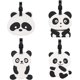 thumbnail image 1 of BEMS-4 piezas de etiquetas de equipaje, lindas etiquetas de equipaje de panda, silicona, 1 of 5