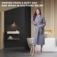 thumbnail image 3 of Waffle Kimono Lightweight Cotton Bath Robe for Women by Lotus Linen, 3 of 6