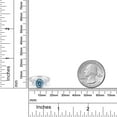 thumbnail image 3 of Gem Stone King 10K White Gold Persian Blue Moissanite White Moissanite and White Diamond Oval 3-Stone Engagement Ring for Women (2.38 Cttw, Gemstone, Size 5), 3 of 3