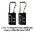 thumbnail image 4 of Candado para equipaje Master Lock 4696T, aprobado por la TSA, negro, paquete de 2, 4 of 6