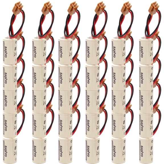 30 PCS Replacement Battery for FDK CR14250SE 3V 1/2AA PLC Battery for 1747-BA Backup Power Supply with Brownk Plug