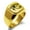 Gold, variant on Stainless Steel Egyptian Eye of Horus Engraved Square Flat Top Biker Style Polished Signet Ring
