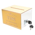 thumbnail image 1 of Acrylic Tip Collection Box With Lock Money Storage Container Suggestion Box Raffle Cash Box For Bartender Bars Restaurants, 1 of 8