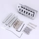 thumbnail image 3 of Juego de puente de trémolo para reemplazo estándar de guitarra eléctrica Strat (plata), 3 of 7