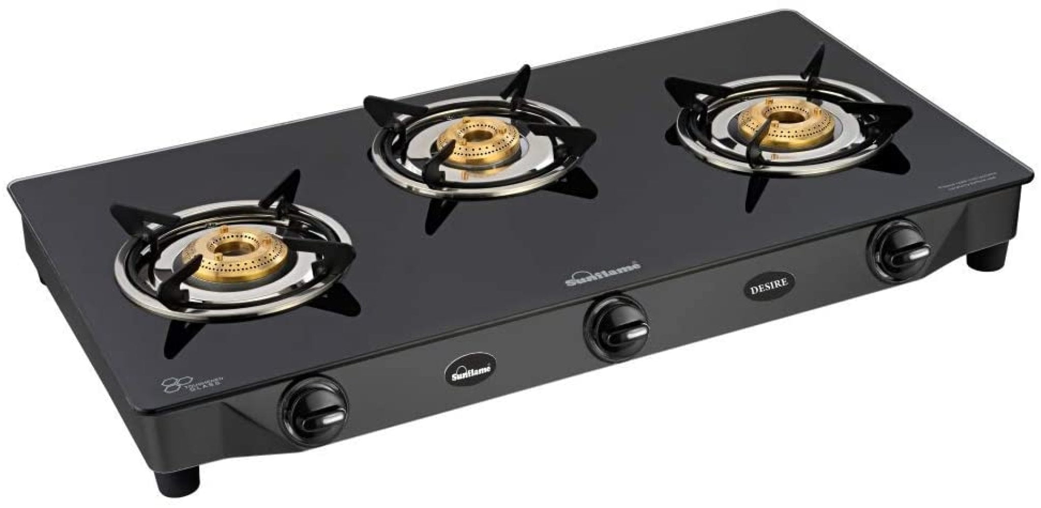 desire glass top triple burner lpg stove