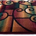 thumbnail image 7 of Handcraft Rugs-Modern Contemporary Living Room Rugs-Abstract Carpet with Geometric Swirls Pattern-Burgundy/ Beige/Ivory/Chocolate 5x7 feet, 7 of 7