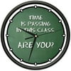 SignMission CL-TEACHER TIME IS PASSING 10 in. dia. Teacher Time is Passing Wall Clock