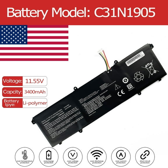 C31N1905 Battery for Asus 3ICP5/7Q82 S433FL S433EA M4600I S533FA S333JA M433IA S433FA-EB517 S433IA-EB318T M433IA-EB400