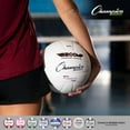 thumbnail image 5 of Champion Sports VB Pro Comp Series Indoor Volleyball, Official Size - Durable, Soft-Touch Volleyballs with Composite Synthetic Leather Cover - Premium Volleyball Equipment and Gear - Blue/White, 5 of 9