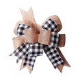 thumbnail image 3 of Christmas Buffalo Plaid Bow Burlap Black White Plaid Bows for Wreath Kitchen Decor 11.8 x 9.4 inch (Black&White), 3 of 8