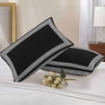 thumbnail image 2 of Black Geometric Lumbar Pillow Covers 20x12 Inch Set of 2, Greek Key Design Abstract Modern Art Waterproof Outdoor Pillow Covers, Decorative Cushion Pillowcases for Couch, Sofa, Bed, Garden, Patio, 2 of 9
